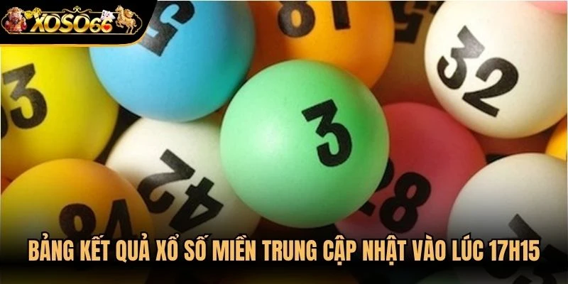 Bảng kết quả xổ số Miền Trung cập nhật hôm nay vào lúc 17h15