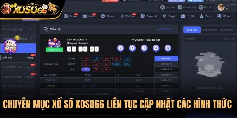 Chuyên mục xổ số Xoso66 liên tục cập nhật các hình thức dự đoán phong phú
